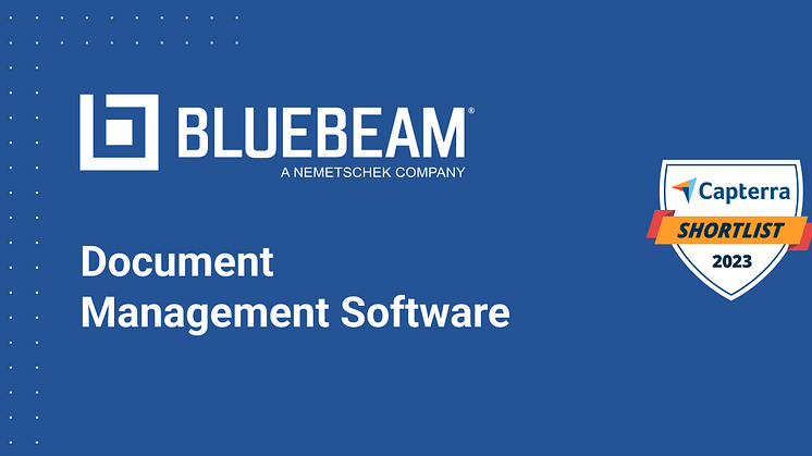 Bluebeam recognized as an ‘emerging favorite’ by Capterra’s objective methodology 