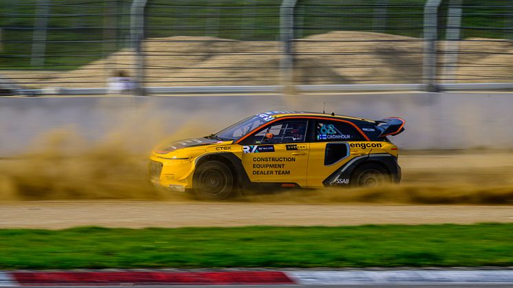 engcon powers up electric rallycross initiative as the next in the series of WRC races takes place in Lydden Hill, UK.