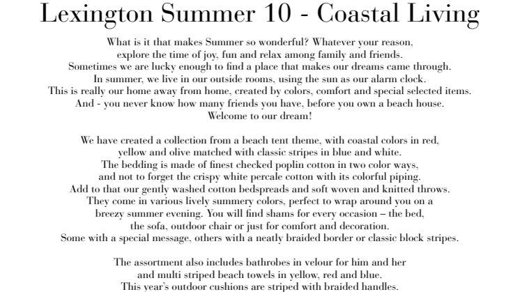 Lexington Home - Summer 10 Collection