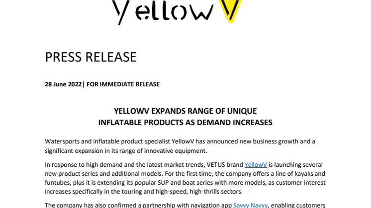 28 June 2022 - YellowV Expands Range of Unique Inflatable Products.pdf