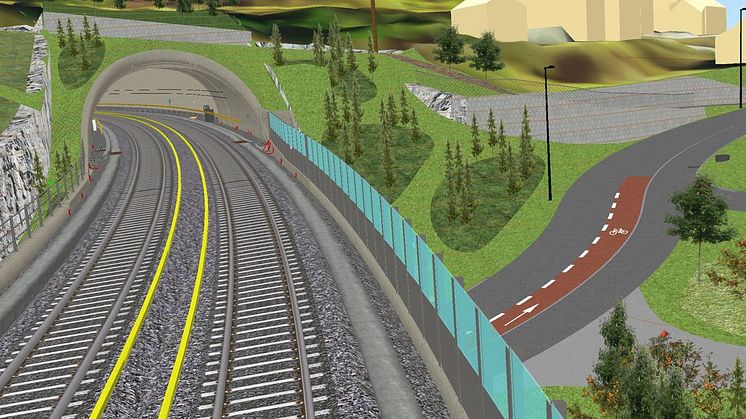 Sporveien planlegger å legge T-banen i tunnel fra Hellerud mot Bryn (illustrasjon: Sporveien).
