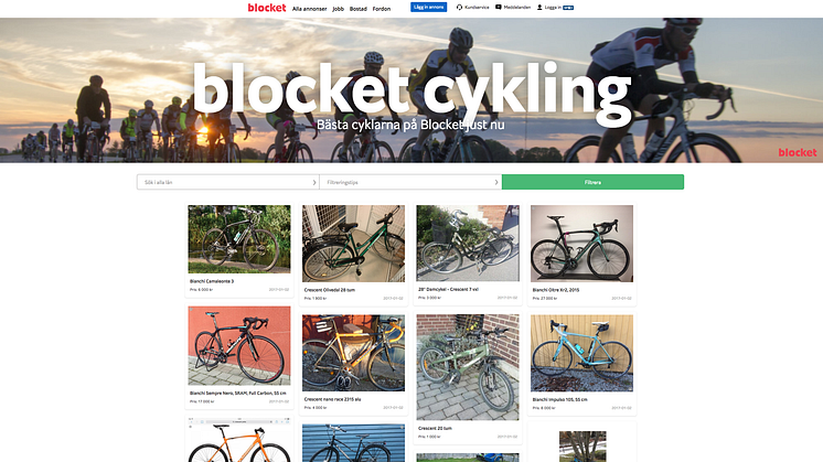 Blocket och Vätternrundan lanserar Blocket Cykling