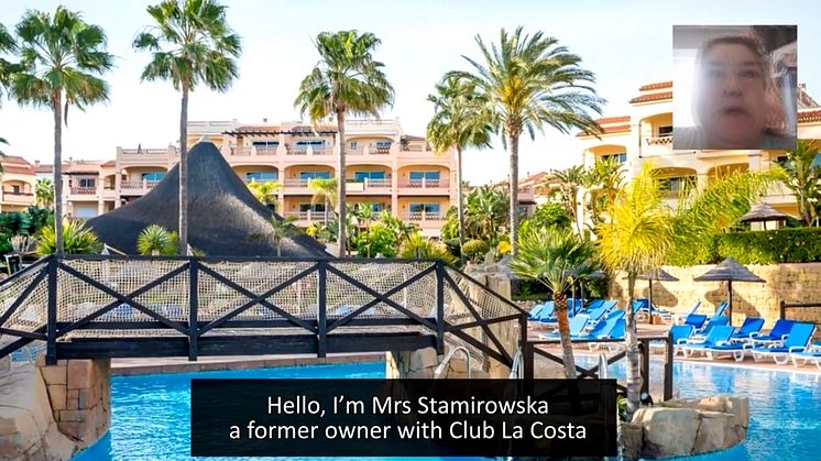 ECC client testimony from Karen Stamirowska.Club La Costa claimant