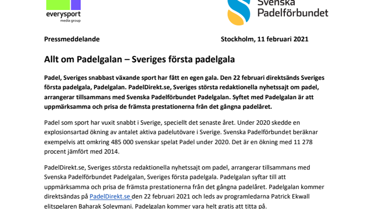 Allt om Padelgalan – Sveriges första padelgala 