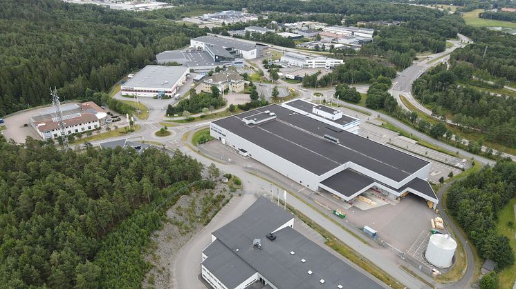 En av flera företagsparker i Härryda kommun, där antal företag som vill etablera sig slår rekord. Foto: Teo von Grünigen