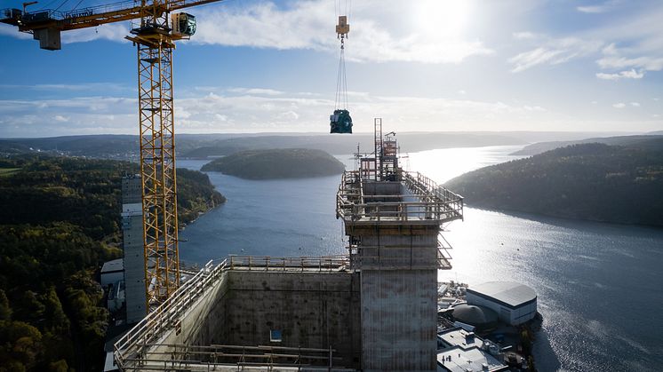 The sky is not the limit – KONEs största hissmotor installerad i Skandinavien