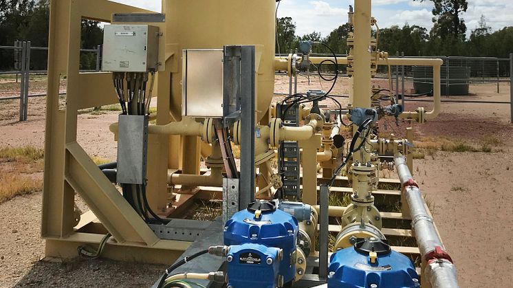 The Rotork CVQ electric actuators will operate ball and v-ball valves on separator skids at an Australian onshore natural gas production site.