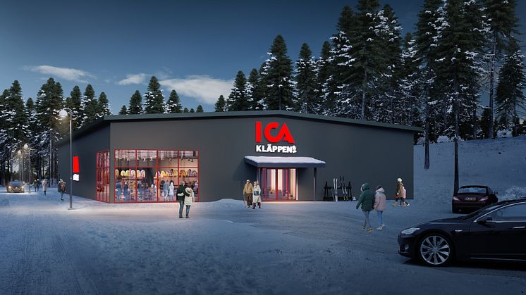 Den nya ICA-butiken kommer att ligga bredvid Gondol Sälens dalstation, nära skidåkningen.