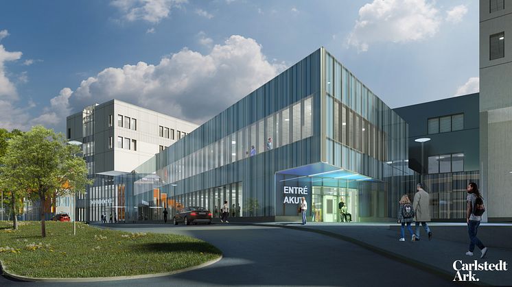 Carlstedt Arkitekter projekterar Mälarsjukhuset i Eskilstuna som kompletteras med ca 45 000 kvm nybyggnad för bl a akutmottagning, operation, intensivvård och förlossning.