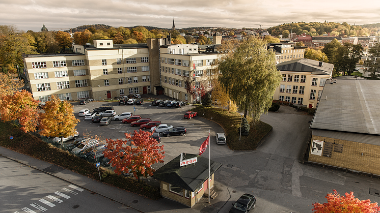 Flygbild över Pulsenområdet i Borås. Det är i Borås och Stockholm Pulsen Fastigheter nu söker nya investeringar.