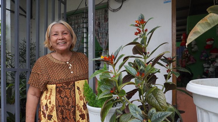 Myrna Lagdao i bostadskooperativet Magic Circle i Manila som startades med stöd från We Effect 2018. Foto: Nana Buxani.
