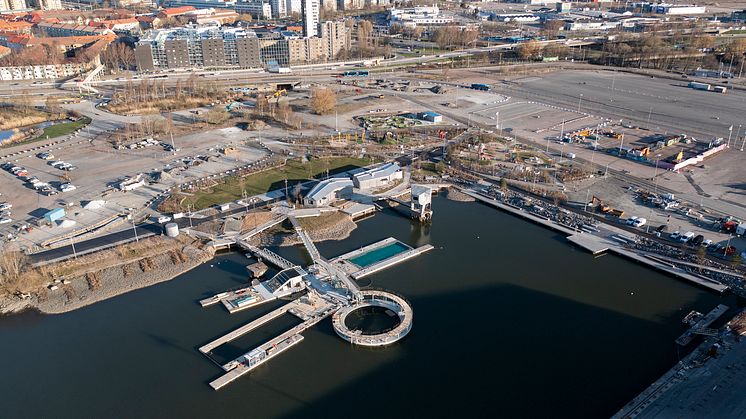PRESSINBJUDAN: Snart öppnar Jubileumsparken och nya hamnbadet – följ med på förhandsvisning 29 maj