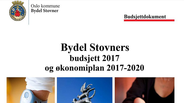 Forsiden på Bydel Stovners vedtatte budsjett