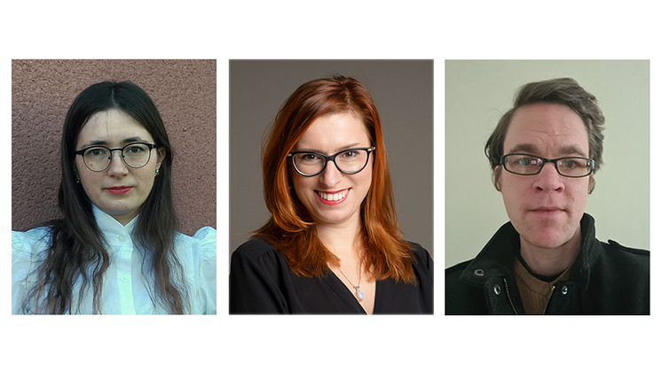 Annie Burman, Uppsala, Petra Dotlačilová, Stockholm och Svante Landgraf, Linköping, är Vitterhetsakademiens stipendiater inom Bernadotteprogrammet 2021.
