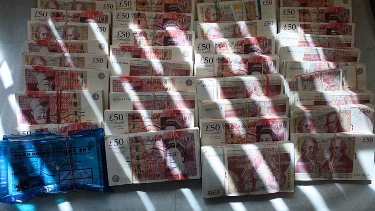Some of the £370k cash seized from Berkshire-based gang