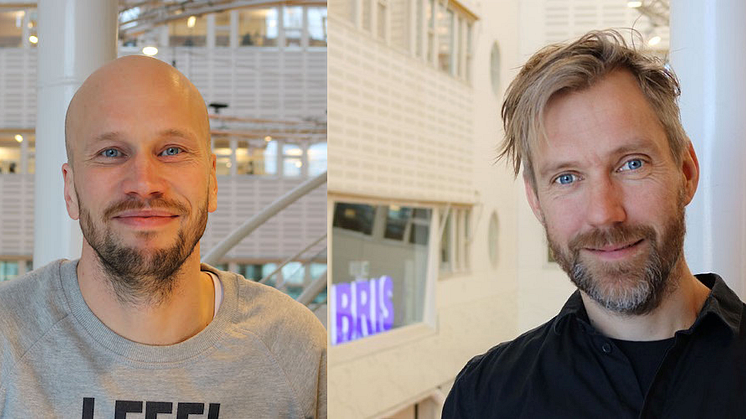 David Sandberg Hjelm och Jonas Söderlund från Bris föreläser på Skyddsvärnets seminarium den 6 december