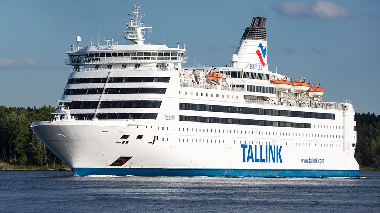 Tallink Grupps kryssningsfartyg, Isabelle, som trafikerar linjen Stockholm-Riga.