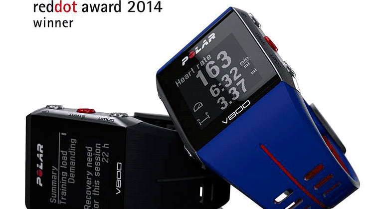 Polar V800 -harjoitustietokoneelle arvostettu Red Dot Award 2014 -muotoilupalkinto