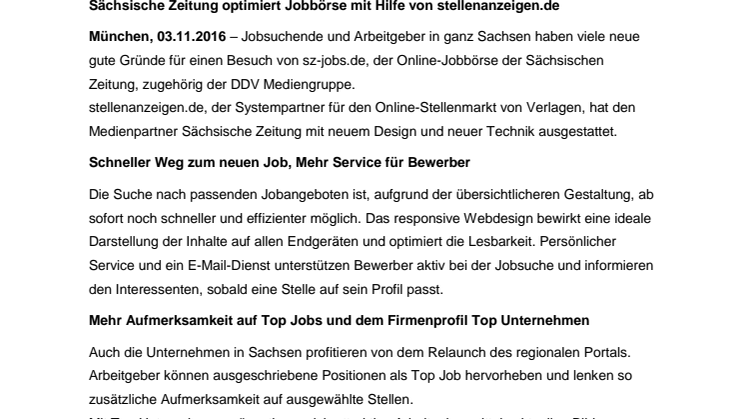 sz-jobs.de jetzt auch mobil optimal erreichbar