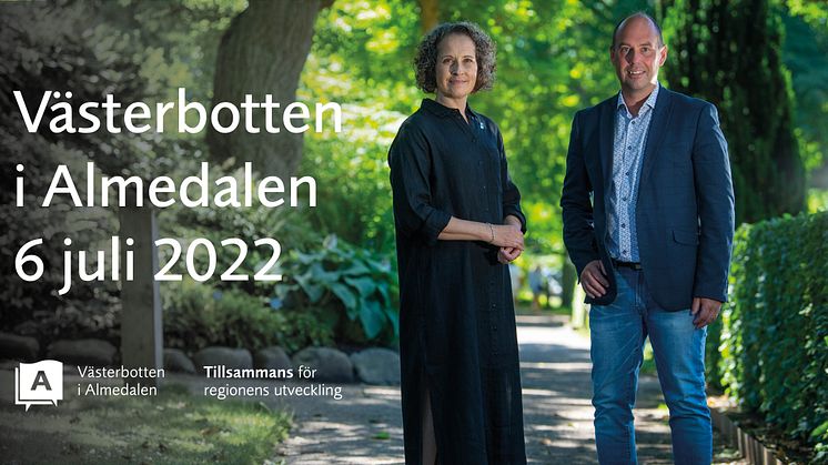 Anna Pettersson regional utvecklingsdirektör Region Västerbotten och Rickard Carstedt regionråd Region Västerbotten. Foto: Patrick Trägårdh