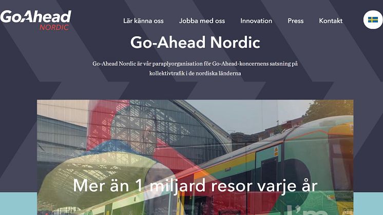 Go-Ahead Nordic lanserar ny nordisk hemsida