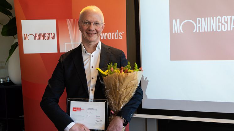 Alf Inge Gjerde har forvaltet Storebrand Verdi siden oppstarten i 1997. Her fra prisutdelingen av Morningstar Awards 10. mars 2023.