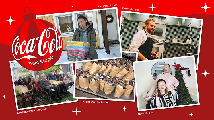 Coca-Cola stöttar lokala julhjältar – från Trelleborg till Piteå