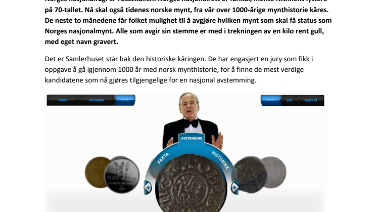 Historisk kåring av Tidenes norske mynt