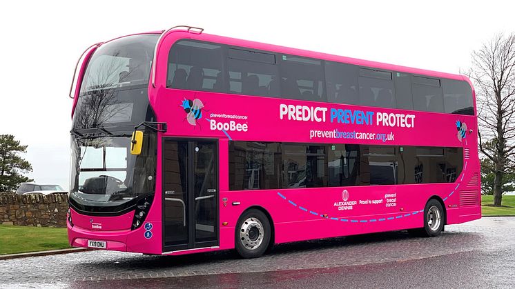 The ‘BooBee’ bus arrives in the North East to raise awareness of breast cancer