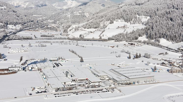 The ATOMIC headquarters and ski factory in Altenmarkt, Austria