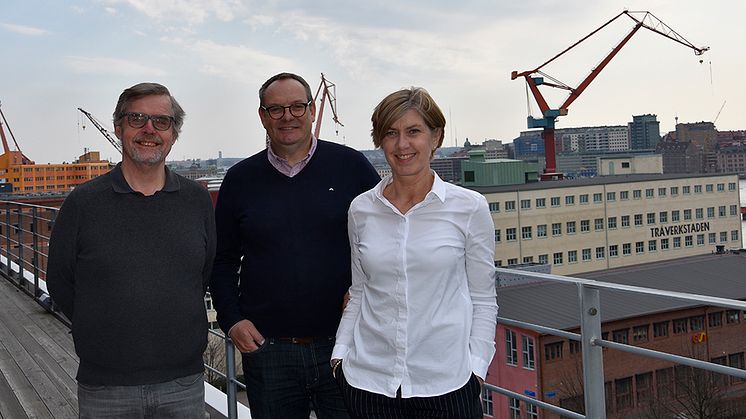 Bo Berghult, Jan-Olov Nilsson och Ann Elfström Broo glädjer sig över att tillhöra samma team