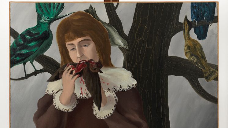 René Magritte (1898–1967) Pleasure, 1927 Oil on canvas, 73.5 × 98 cm Kunstsammlung Nordrhein-Westfalen, Düsseldorf, 1092 Photo: © bpk-Bildagentur/Stiftung Kunstsammlung Nordrhein-Westfalen/Walter Klein; © René Magritte/BONO 2022