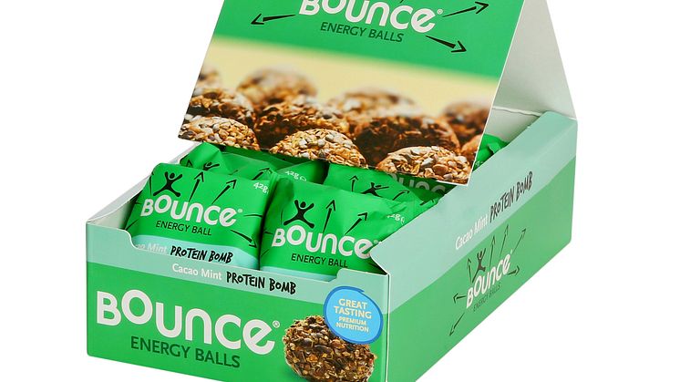 Bounce balls kakao mint borddisplay