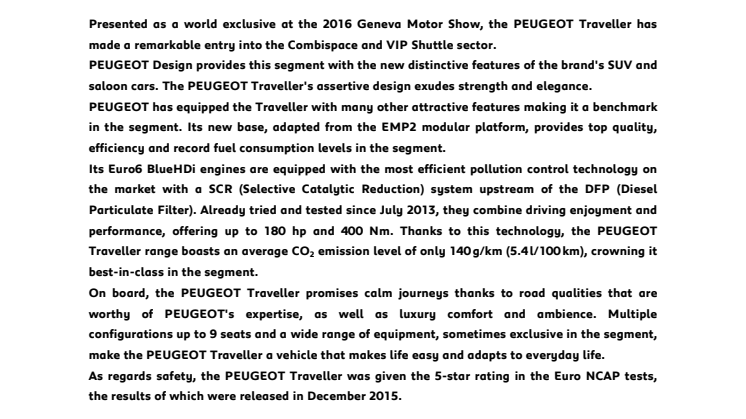 Nya Peugeot Traveller bjuder på en lyxig resa