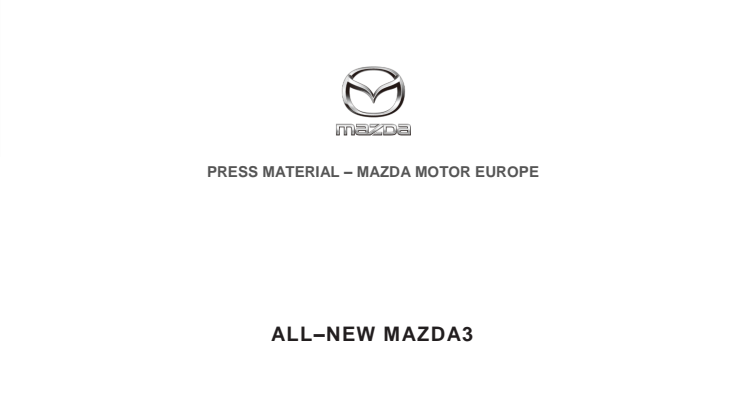 Pressekit Mazda3