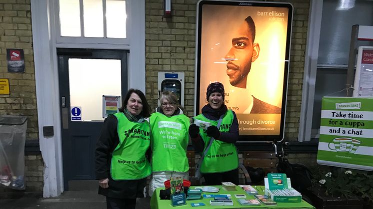 Listening volunteers from Cambridge Samaritans will be at the drop-in mental health hubs
