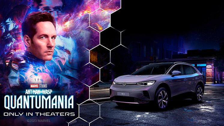 Volkswagen lanserar elektrifierat samarbete med Marvel Studios ”Ant-Man and The Wasp: Quantumania”