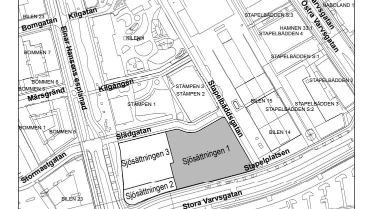Karta Malmö Sjösättningen 1