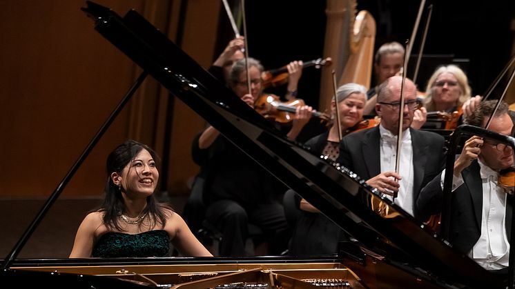 Fuko Ishii fremførte Griegs a-mollkonsert lørdag kveld og vant Edvard Grieg Internasjonale Pianokonkurranse.  