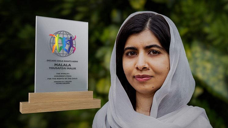 Malal utses 2022 till Årtiondets Barnrättshjälte av World's Children's Prize 