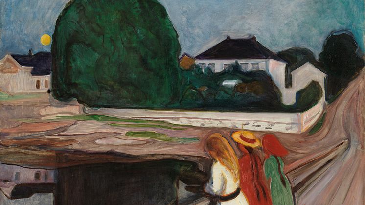 Edvard Munch, "The Girls on the Bridge", Ca. 1901