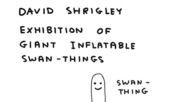 Swan-thing, David Shrigley på Spritmuseum hösten 2018.