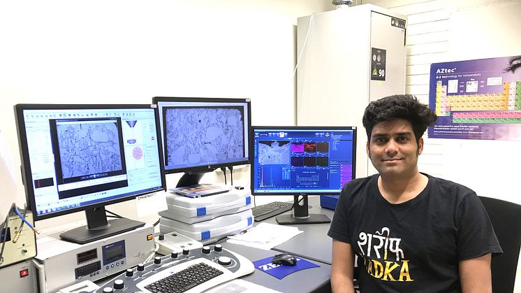 In his doctoral thesis Naresh Kumar Wagri investigates how lime kiln are affected when fueled with biofuels. Photo: Charlie Ma