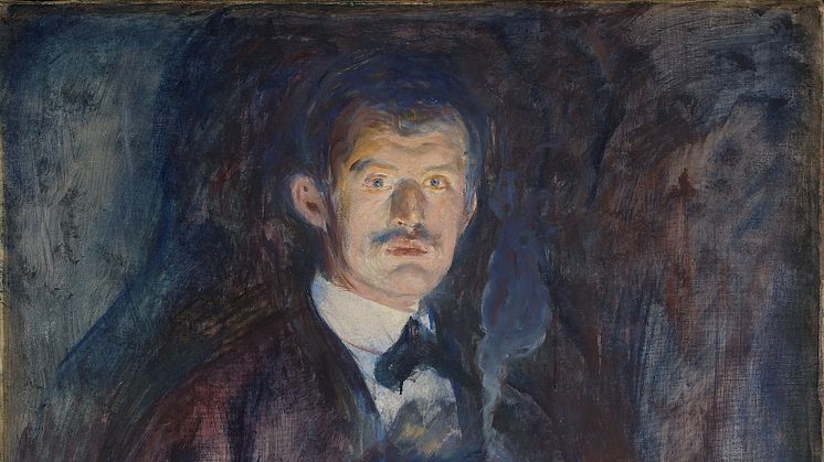 Edvard Munch, "Self-Portrait with Cigarette", 1895.