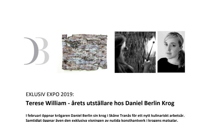 På stjärnkrogen Daniel Berlin: Glas som utmaning i årets utställning