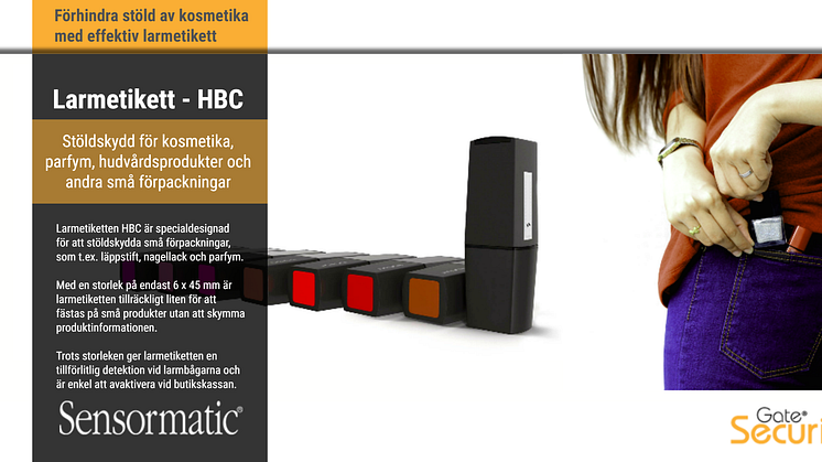 Larmetikett - Sensormatic HBC