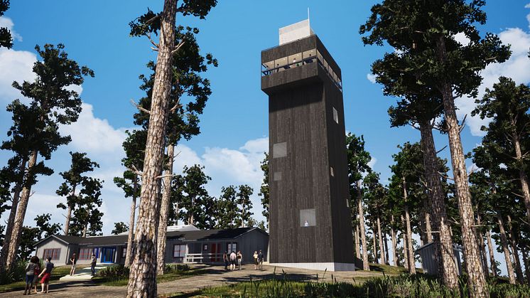 Ungefär såhär är det tänkt att tornet ska se ut när det står färdigt 2021. Bild: agnasARK arkitektkontor