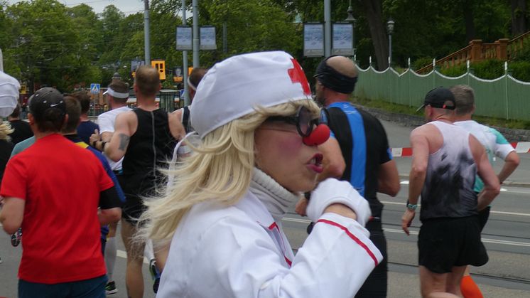 Folkfest på Djurgården under Stockholm Marathon