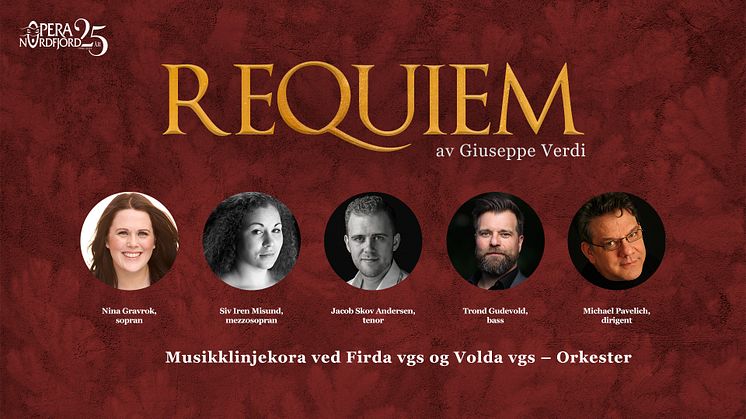 Eit sterkt solistlag er sentralt når Verdis Requiem skal ut på turné, leia av dirigent Michael Pavelich