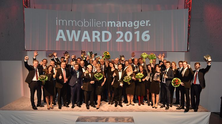 Innovative Projekte, kreative Köpfe: Immobilienbranche kürt ihre Besten mit dem immobilienmanager Award 2016